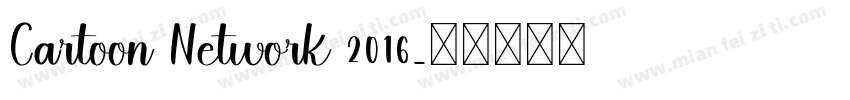 Cartoon Network 2016字体转换